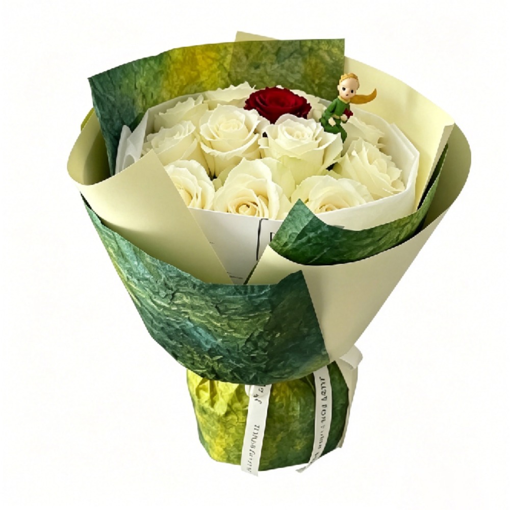 Flower Wrap Kraft - Spring Gradient Green Kraft Floral Wrap