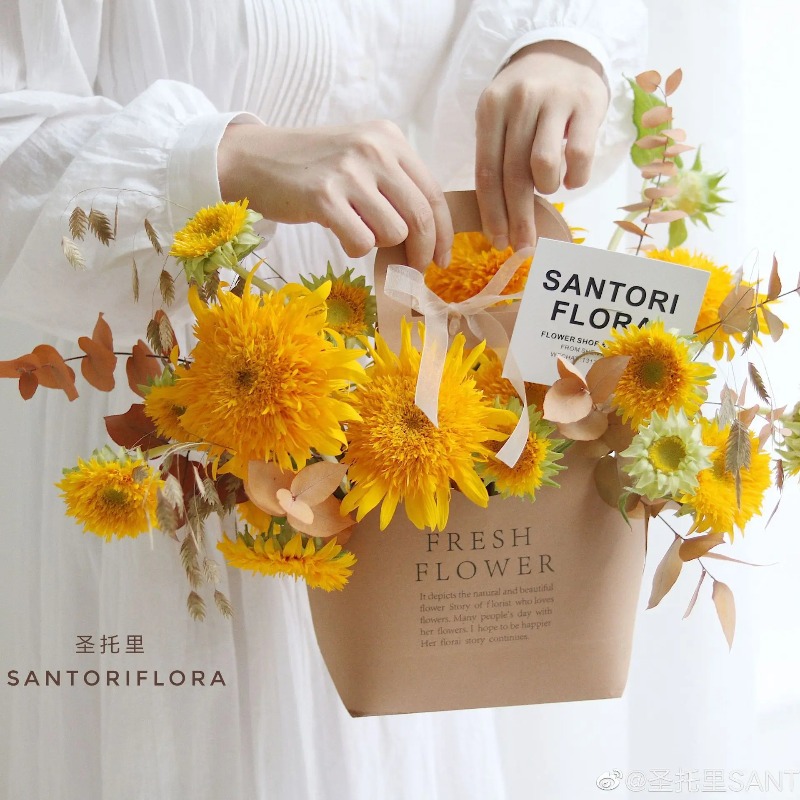 10-40PCS One Size Kraft Paper  - Flower Wrap Kraft ulasan dan harga