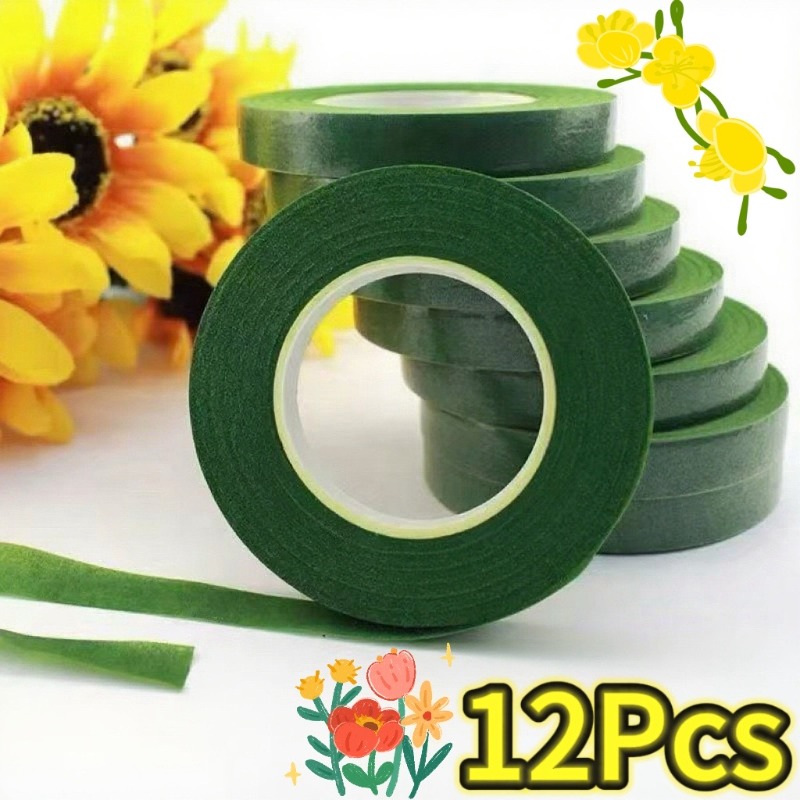 1-12Rolls Green Bouquet Floral - Floral Tape Green ulasan dan harga