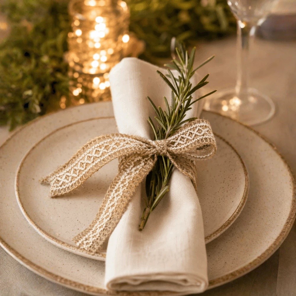 Boho Jute Burlap Ribbon Natura - Twine Jute Natural ulasan dan harga