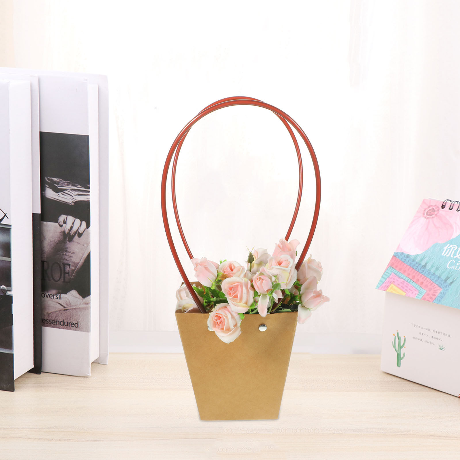 6Pcs Waterproof Kraft Paper Fl - Flower Wrap Kraft ulasan dan harga