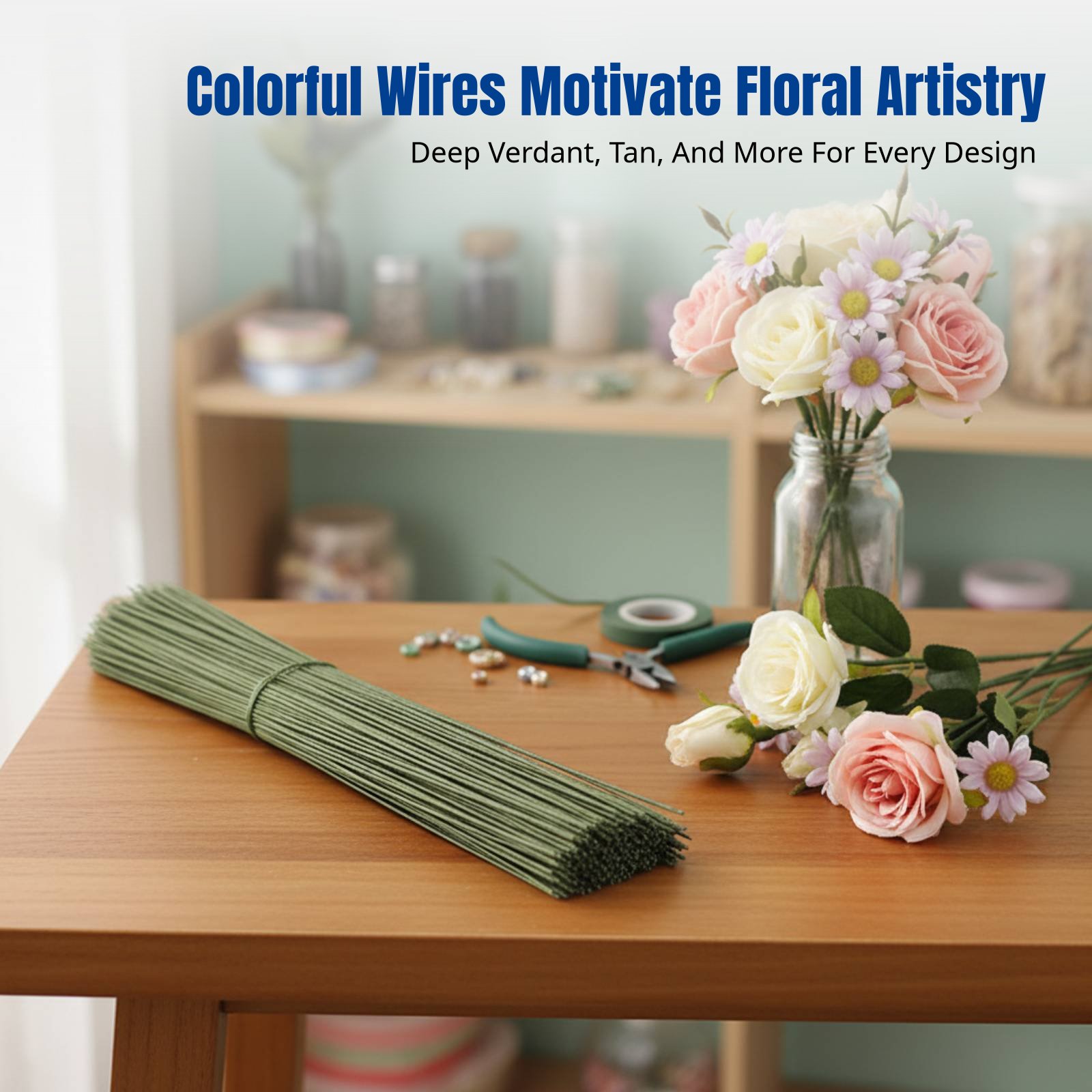 DIY Handcraft Floral Stem Wire - Floral Tape Green ulasan dan harga