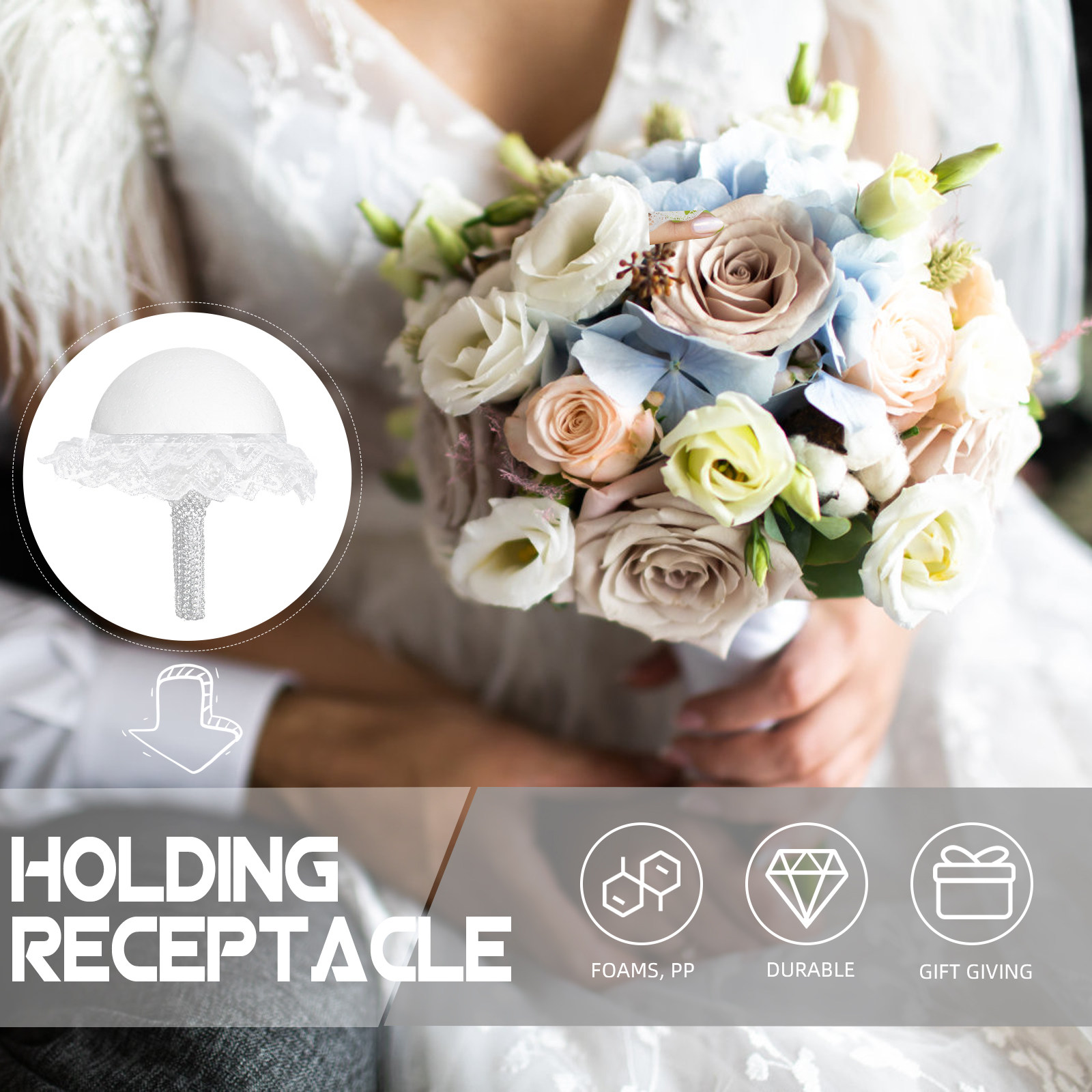 Bride Bouquet Holder Wedding F - Bouquet Holder Foam ulasan dan harga