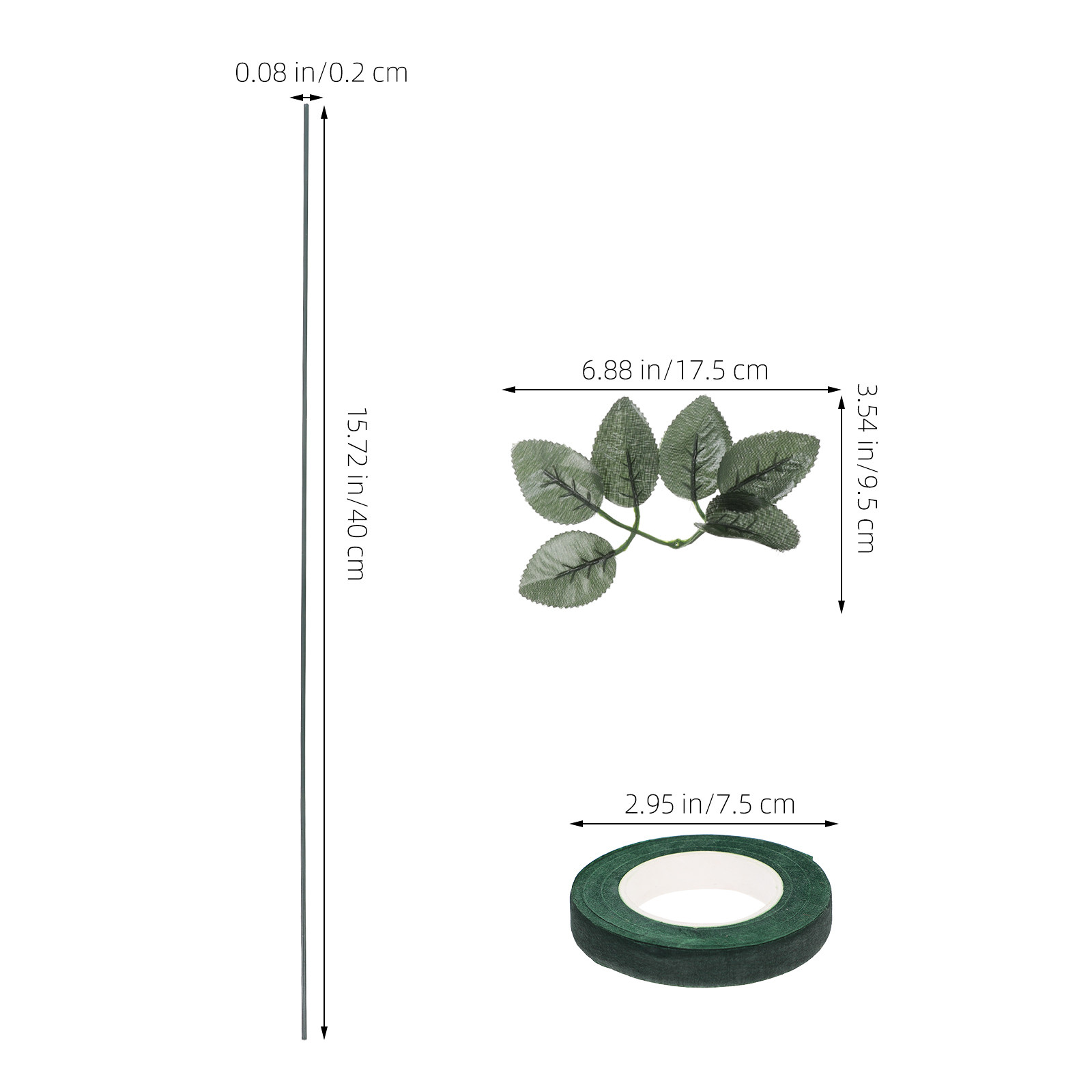 20Pcs Floral Arrangement Kit D - Floral Tape Green ulasan dan harga